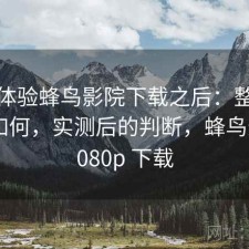 实际体验蜂鸟影院下载之后：整体稳定性如何，实测后的判断，蜂鸟影院 1080p 下载