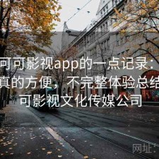 关于可可影视app的一点记录：哪些地方真的方便，不完整体验总结，可可影视文化传媒公司