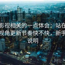 天美影视相关的一点体会：站在普通用户视角更新节奏快不快，新手参考说明