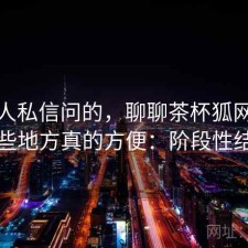 很多人私信问的，聊聊茶杯狐网页版哪些地方真的方便：阶段性结论