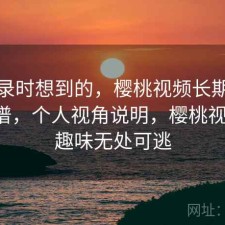 翻记录时想到的，樱桃视频长期看靠不靠谱，个人视角说明，樱桃视频-让趣味无处可逃