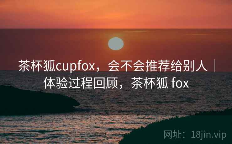 茶杯狐cupfox，会不会推荐给别人｜体验过程回顾，茶杯狐 fox  第1张
