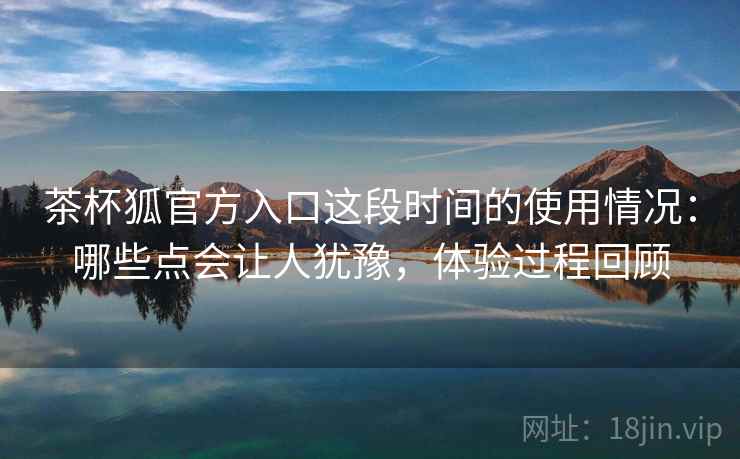 茶杯狐官方入口这段时间的使用情况：哪些点会让人犹豫，体验过程回顾  第2张