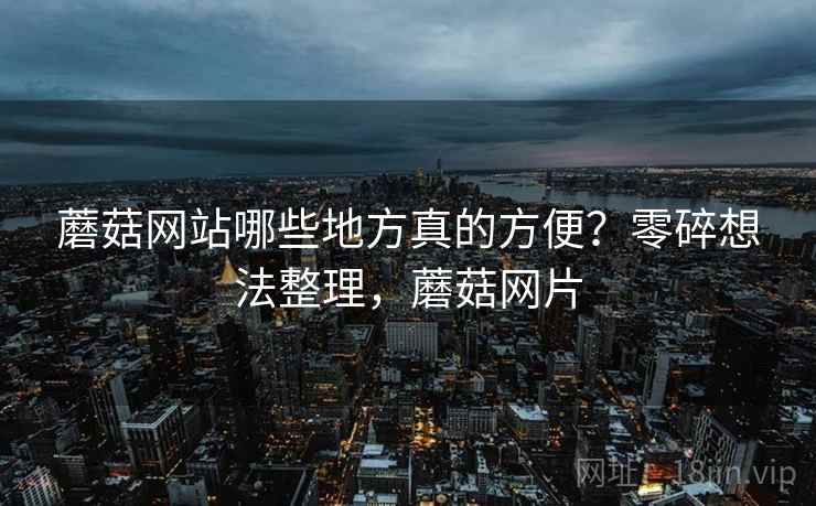 蘑菇网站哪些地方真的方便?零碎想法整理,蘑菇网片 第2张 蘑菇网站哪些地方真的方便?零碎想法整理,蘑菇网片 第2张