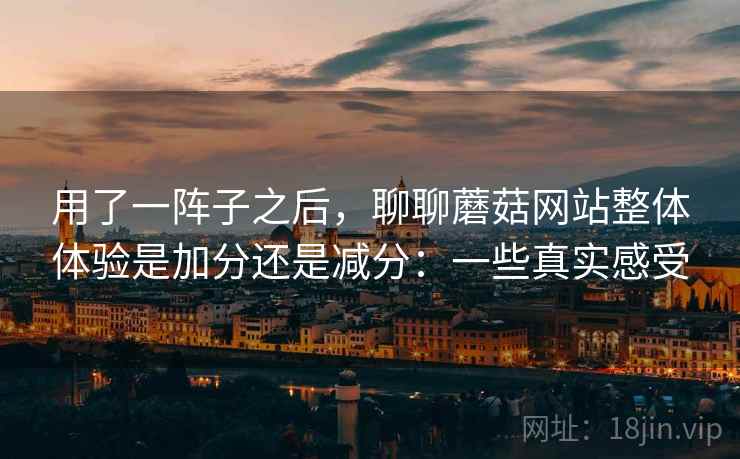 用了一阵子之后，聊聊蘑菇网站整体体验是加分还是减分：一些真实感受  第1张