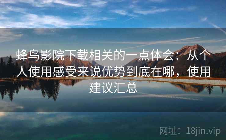 蜂鸟影院下载相关的一点体会：从个人使用感受来说优势到底在哪，使用建议汇总  第1张